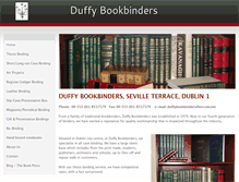 Tablet Screenshot of duffybookbinders.com
